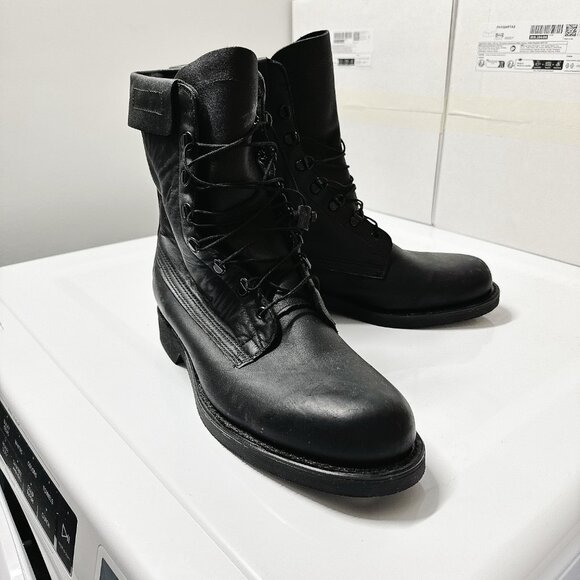 Like New - Addison Shoe Company Men’s Size 11.5 D Black Military Combat Boots - Picture 3 of 6